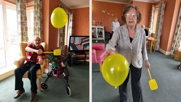 Balloon tennis activity helps keep Redcar care home Residents active
